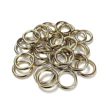 Load image into Gallery viewer, 20mm Welded O-Ring Metal Nickel Plated 4mm Thick Circle Rings Webbing Bags Straps x 2 - x100