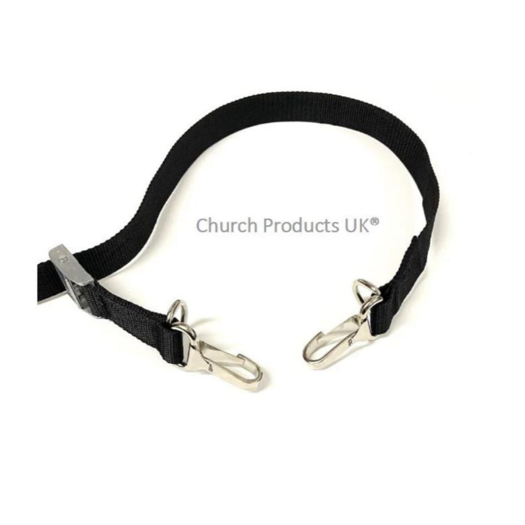 Metal Cam Buckle Straps Tie Down With Clip And D-ring Each End 25mm Webbing In 7 Colours