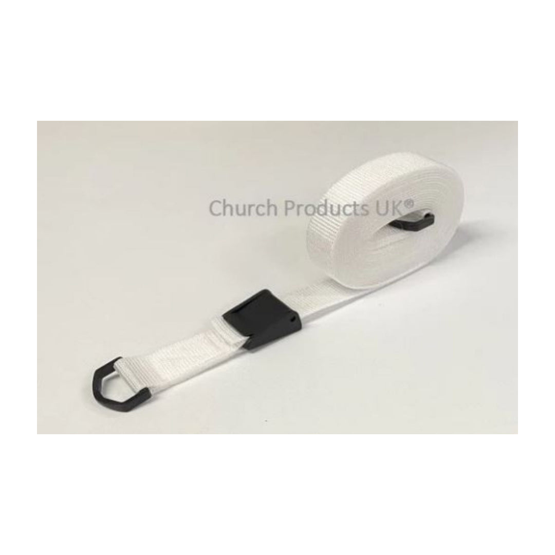 Plastic Cam Buckle Strap With D-ring Each End Tie Down 25mm Webbing 1m - 3.5m