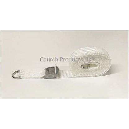 Metal Cam Buckle Strap With D-ring Sewn-in Each End Tie Down 25mm Webbing 1m - 3.5m