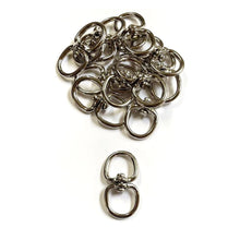 Load image into Gallery viewer, Double Eye Swivel Hooks Ring Clasp Nickel Plated Die Cast 4mm - 32mm Rope Chain