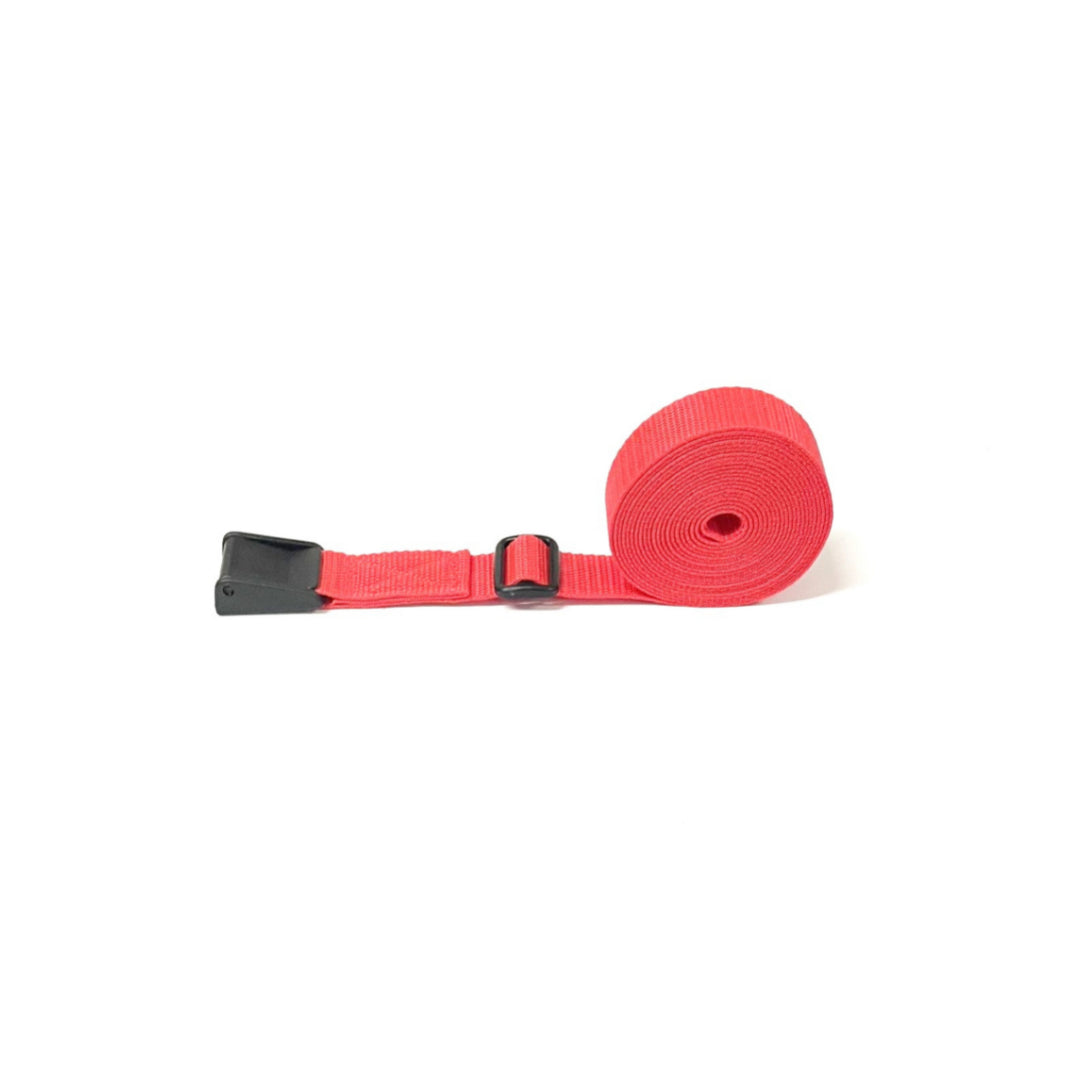 Tie Down Straps Plastic Flap Cam Buckle 25mm Webbing 1m - 3.5m Long Bags Luggage In 7 Colours