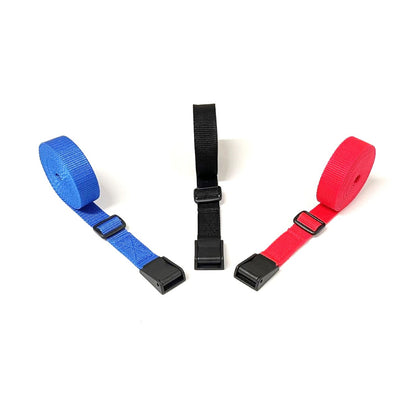 Tie Down Straps Plastic Flap Cam Buckle 25mm Webbing 1m - 3.5m Long Bags Luggage In 7 Colours
