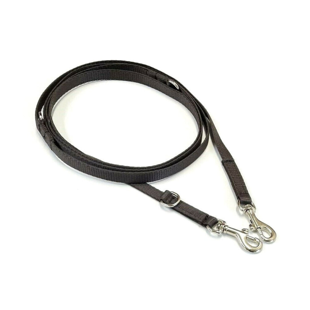 Double Ended Small Dog Training Lead Puppy Leash Multi-Functional 13mm Webbing