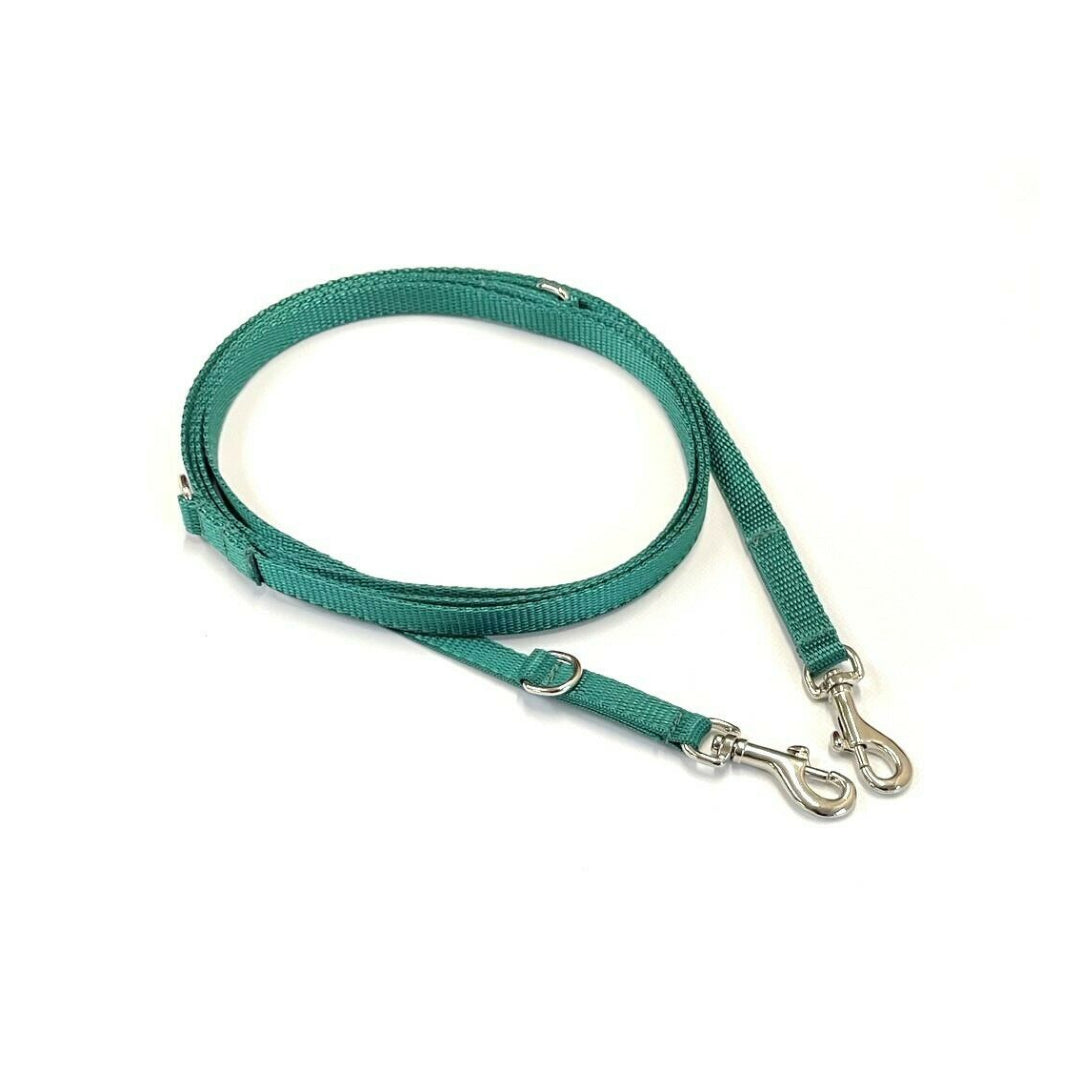 Double Ended Small Dog Training Lead Puppy Leash Multi-Functional 13mm Webbing