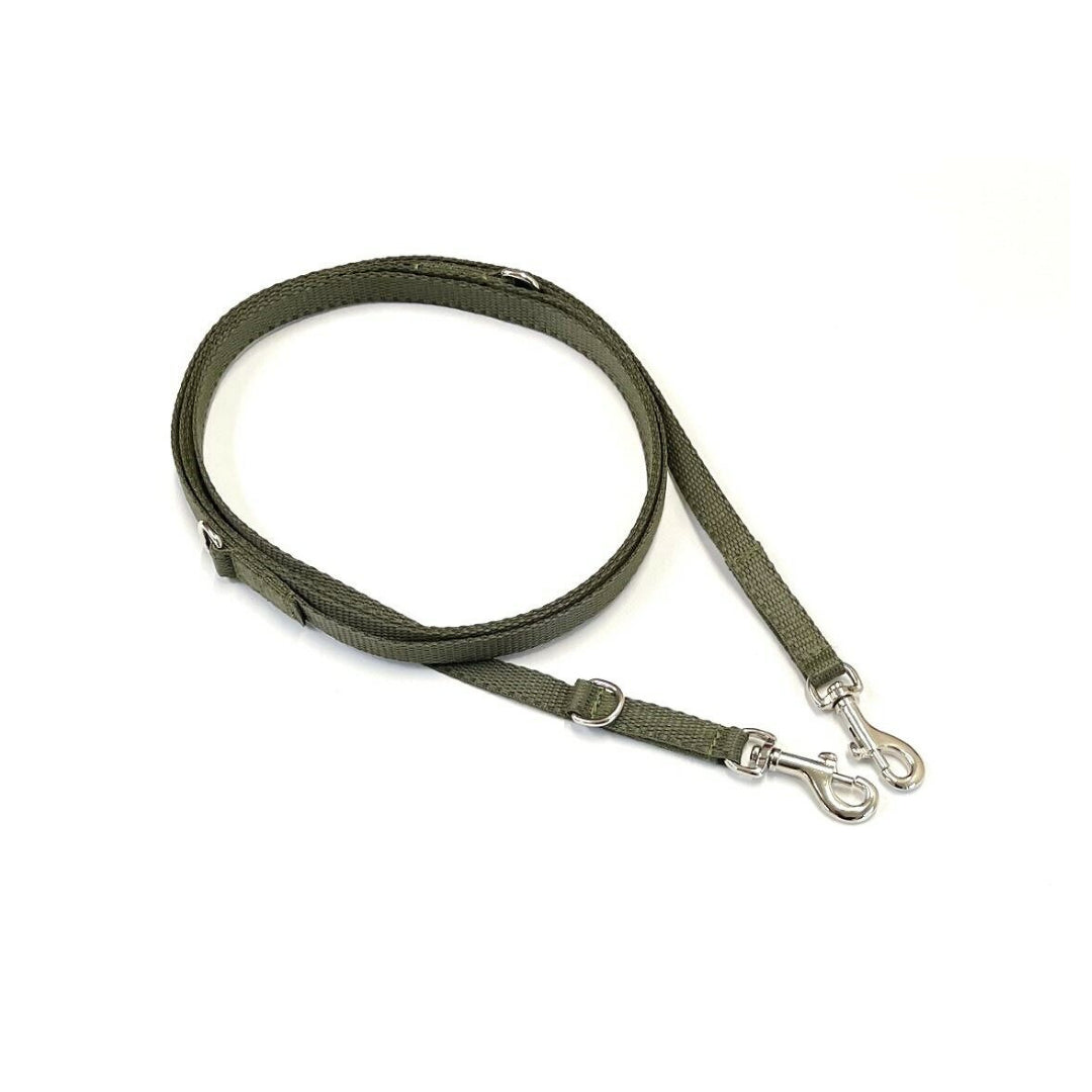 Double Ended Small Dog Training Lead Puppy Leash Multi-Functional 13mm Webbing