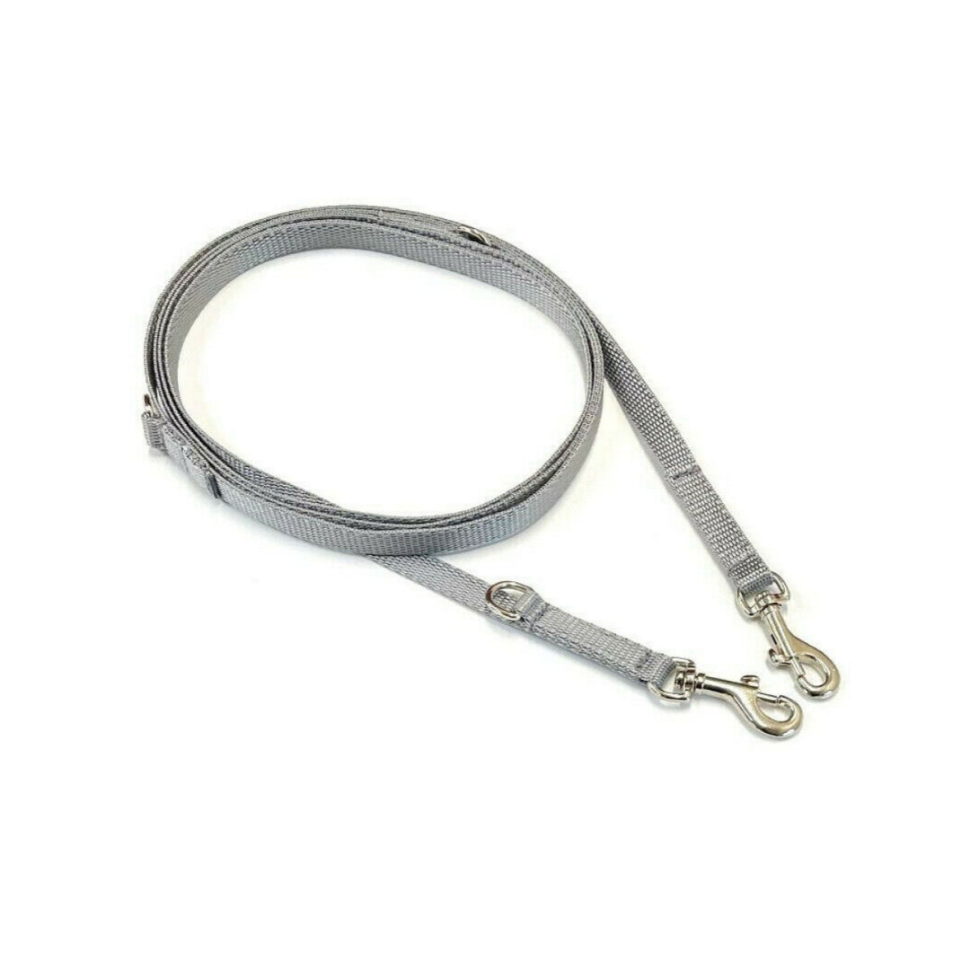 Double Ended Small Dog Training Lead Puppy Leash Multi-Functional 13mm Webbing