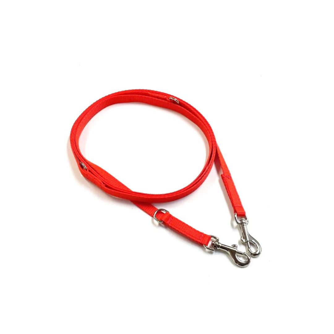 Double Ended Small Dog Training Lead Puppy Leash Multi-Functional 13mm Webbing
