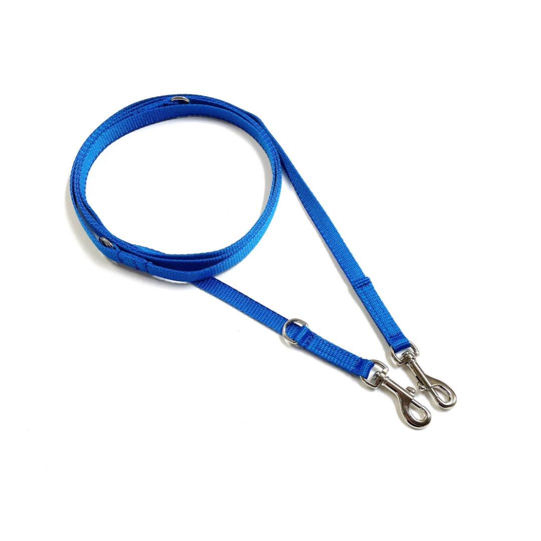Double Ended Small Dog Training Lead Puppy Leash Multi-Functional 13mm Webbing