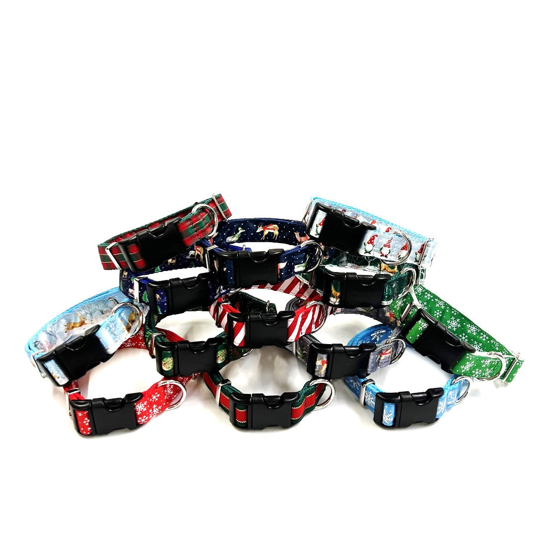 Christmas Dog Collars Adjustable 25mm Wide In Various Designs Small Medium Large