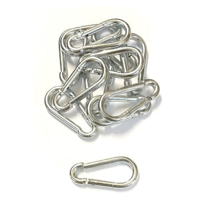 Carabiner Hook Snap Clip Spring Loaded Steel Carbine Karabiner 50mm - 80mm