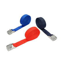 Load image into Gallery viewer, Metal Cam Buckle Tie Down Straps 25mm Webbing 1m - 5m Securing Luggage Trailer UK Made