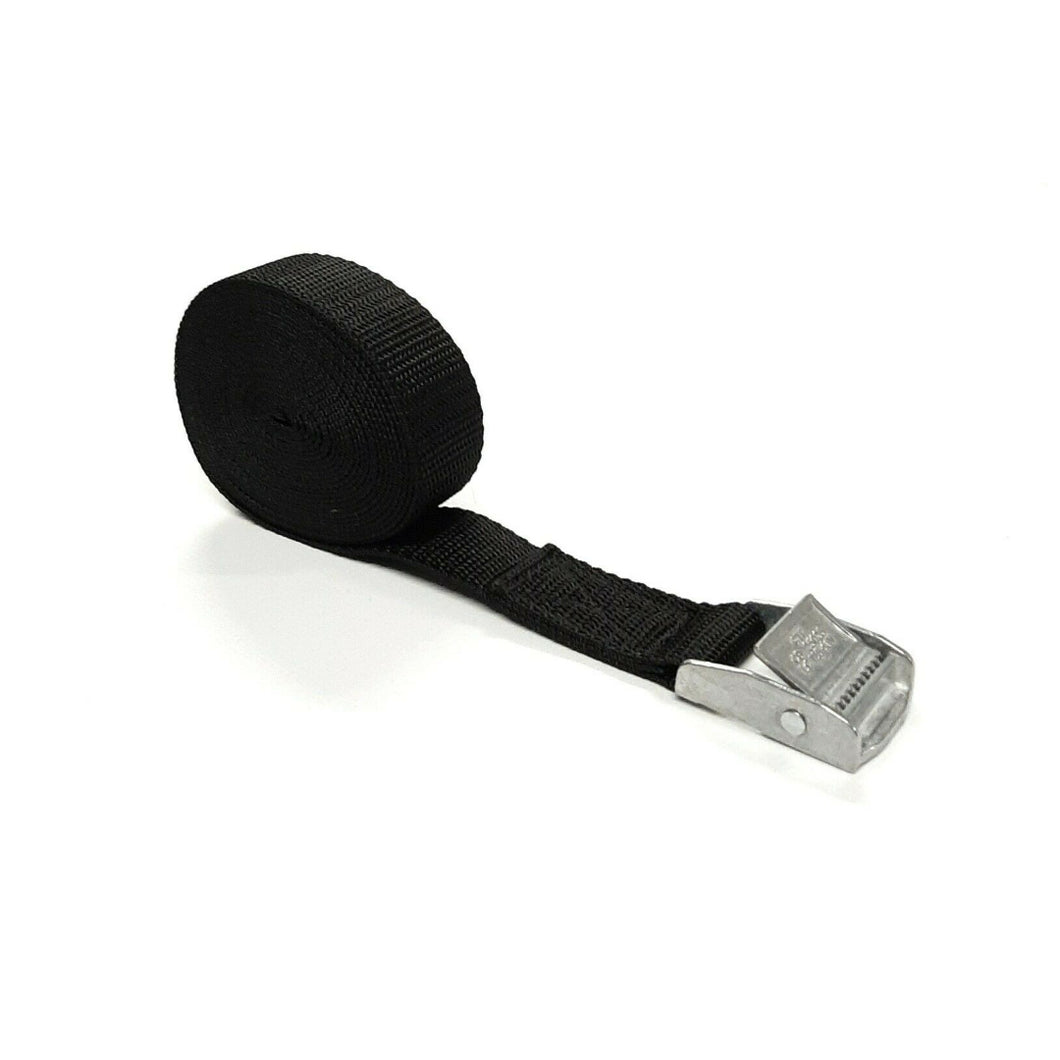 Metal Cam Buckle Tie Down Straps 25mm Webbing 1m - 5m Securing Luggage Trailer UK Made