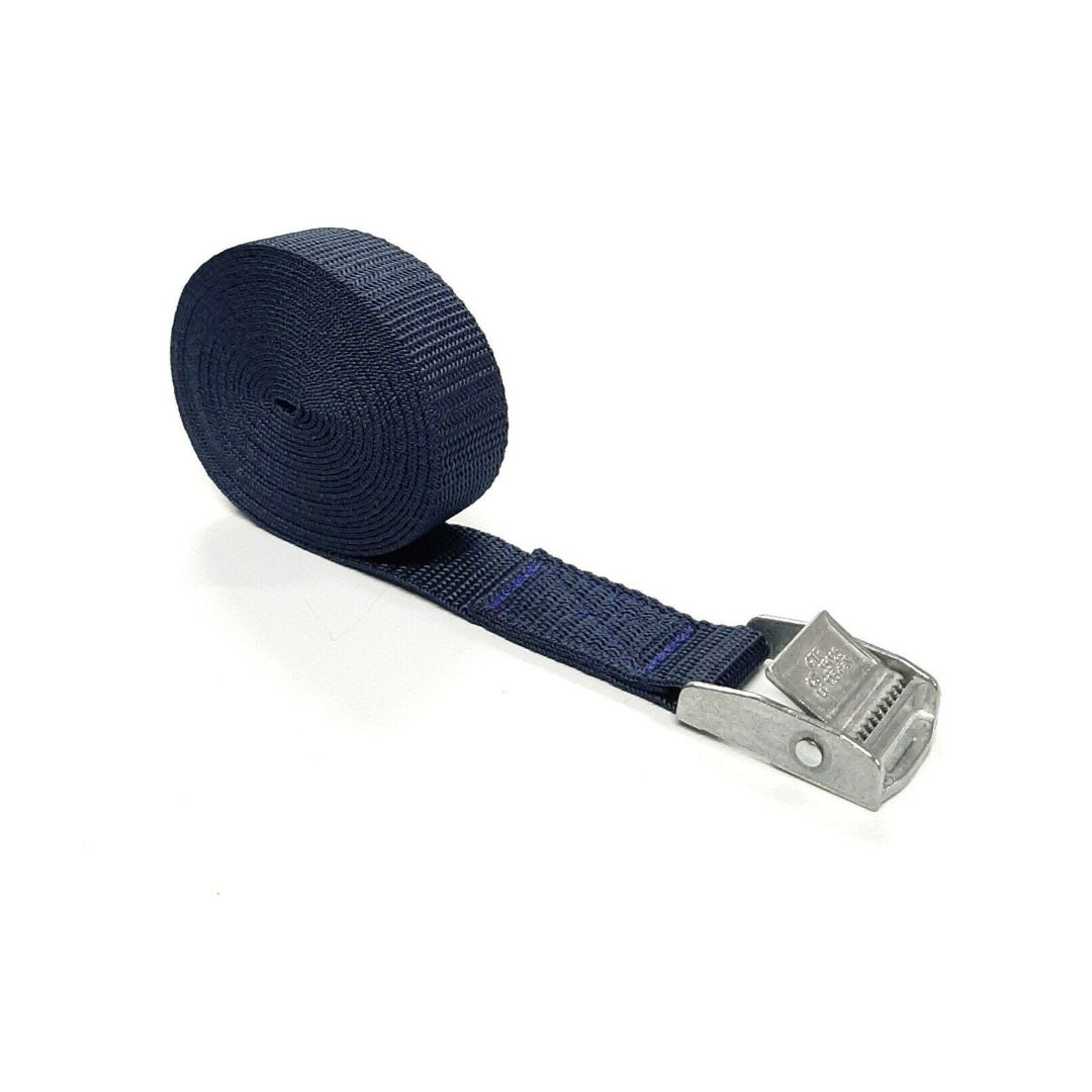 Metal Cam Buckle Tie Down Straps 25mm Webbing 1m - 5m Securing Luggage Trailer UK Made