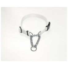 Load image into Gallery viewer, Half Check Chain Dog Collars Small Large 20mm Adjustable With Chrome Plated Chain In Various Colours