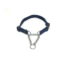 Load image into Gallery viewer, Half Check Chain Dog Collars Small Large 20mm Adjustable With Chrome Plated Chain In Various Colours