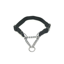 Load image into Gallery viewer, Half Check Chain Dog Collars Small Large 20mm Adjustable With Chrome Plated Chain In Various Colours