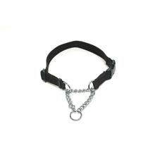 Load image into Gallery viewer, Half Check Chain Dog Collars Small Large 20mm Adjustable With Chrome Plated Chain In Various Colours