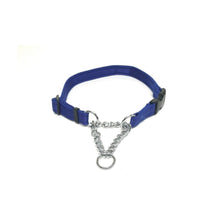 Load image into Gallery viewer, Half Check Chain Dog Collars Small Large 20mm Adjustable With Chrome Plated Chain In Various Colours