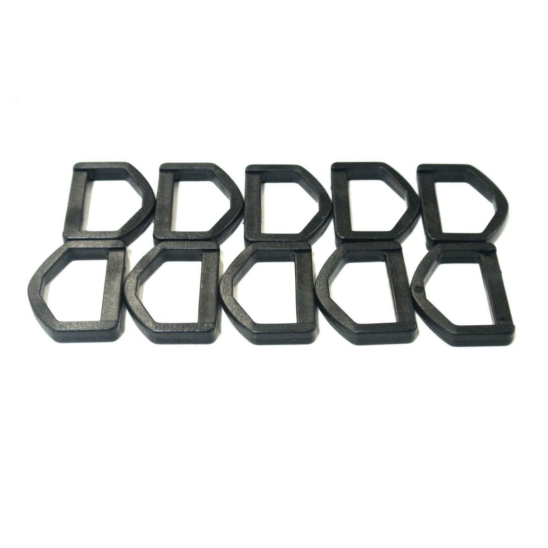 Black Plastic D-Rings For Webbing Straps Crafts 25mm 40mm 50mm