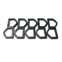Load image into Gallery viewer, Black Plastic D-Rings For Webbing Straps Crafts 25mm 40mm 50mm