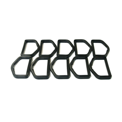 Black Plastic D-Rings For Webbing Straps Crafts 25mm 40mm 50mm