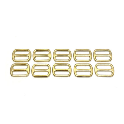 25mm Solid Brass 3 Bar Slides For Leather Crafts Horse Reigns Dog Collars Webbing