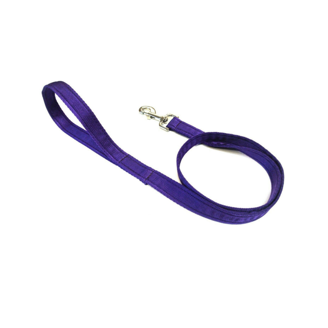 76" Short Dog Walking Lead Leash 20mm 25mm Wide Cushion Webbing In 18 Colours