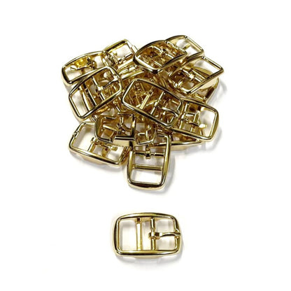 Caveson Buckles Brass Plated Round Ended 10mm 13mm 16mm 20mm 25mm Dog Collars Webbing Straps Belts