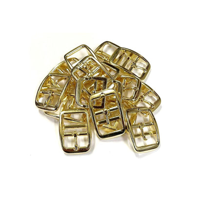 Caveson Buckles Brass Plated Round Ended 10mm 13mm 16mm 20mm 25mm Dog Collars Webbing Straps Belts