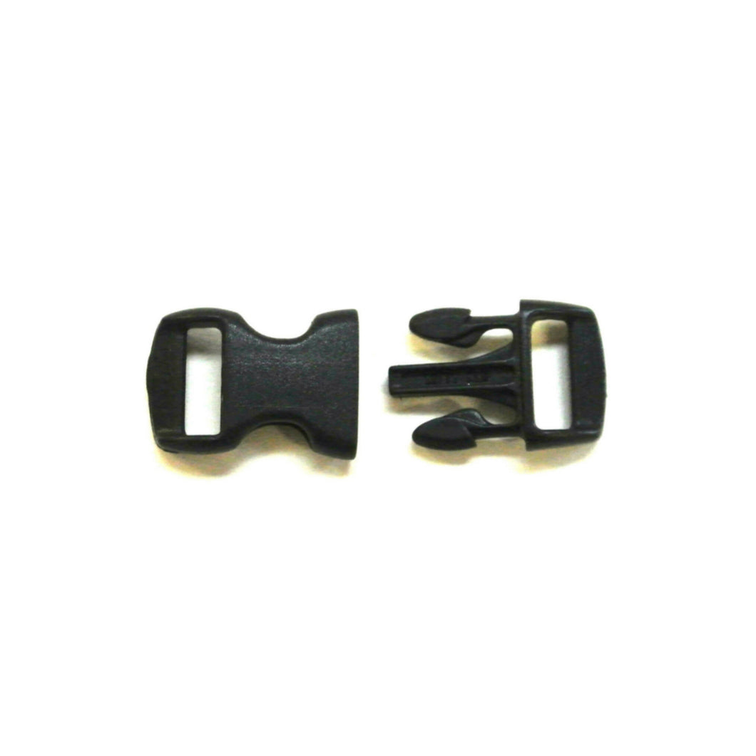 10mm Black Plastic Curved Side Release Buckles For Collars Bags Straps