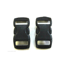 Load image into Gallery viewer, 10mm Black Plastic Curved Side Release Buckles For Collars Bags Straps