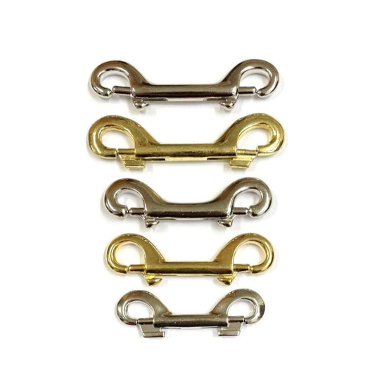 Double Ended Trigger Clips Hooks Solid Brass Brass Plated Nickel Plated