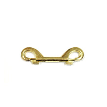 Load image into Gallery viewer, Double Ended Trigger Clips Hooks Solid Brass Brass Plated Nickel Plated