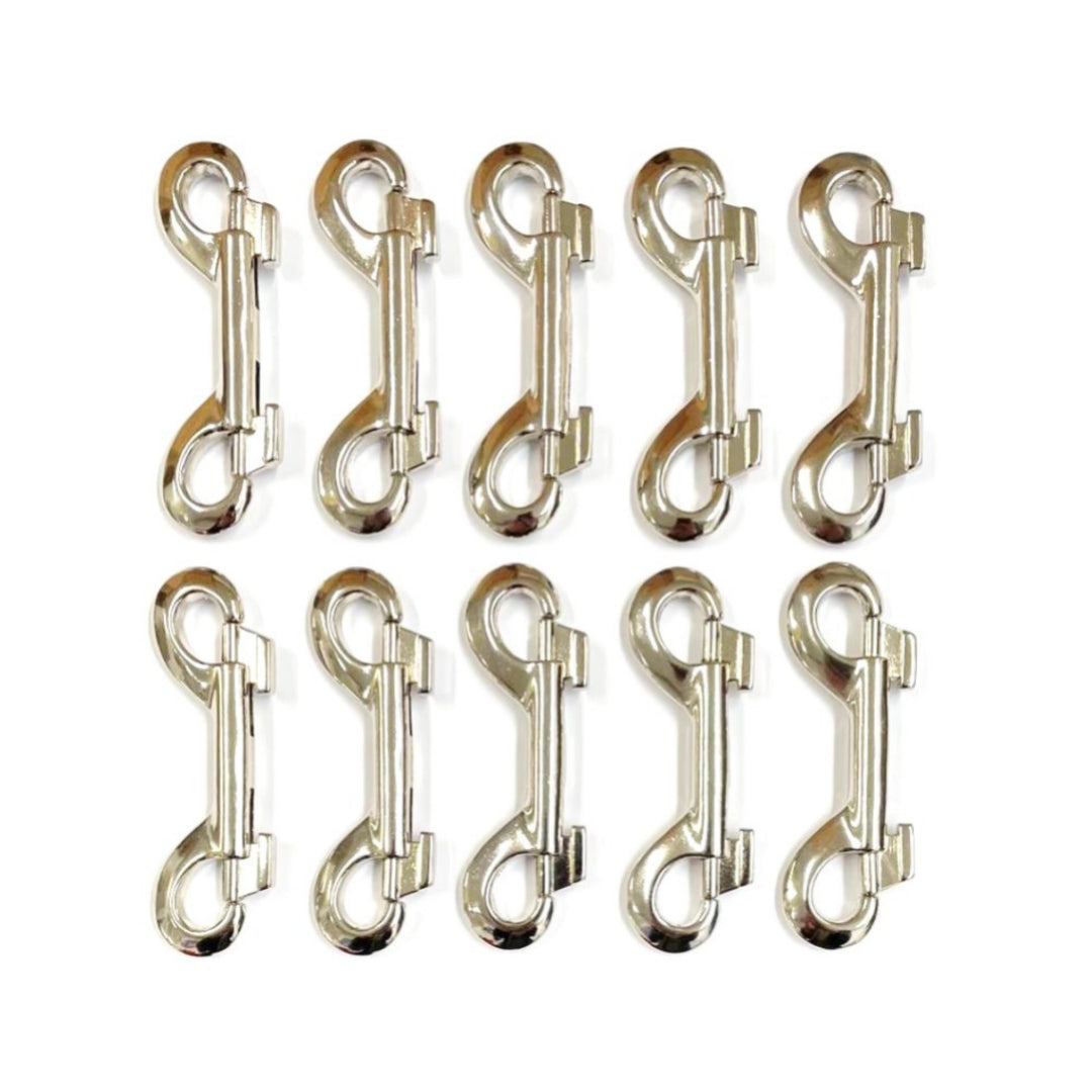 Double Ended Trigger Clips Hooks Solid Brass Brass Plated Nickel Plated