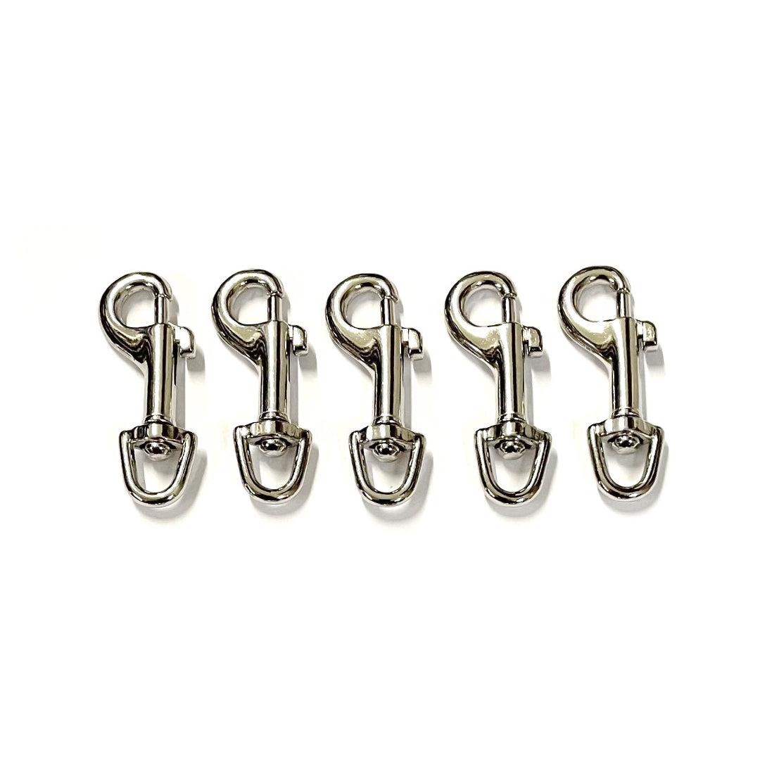 6mm Trigger Clips/Hooks Nickel Plated For Dog Leads Webbing Bags Straps In Various Lengths