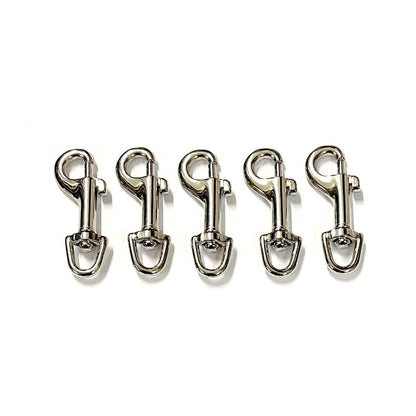 6mm Trigger Clips/Hooks Nickel Plated For Dog Leads Webbing Bags Straps In Various Lengths