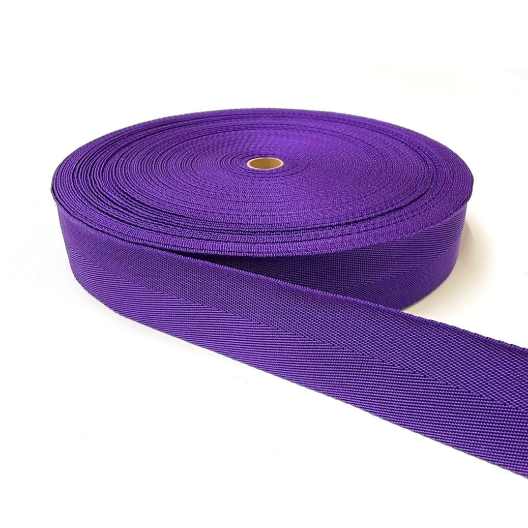 2"/50mm Webbing V-Twill Weave 500kg for Surcingle straps handles crafts and DIY In 18 Colours