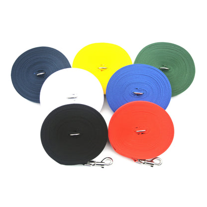 Dog Training Lead 5ft - 100ft Long Strong Tracking Leash Recall Line In 7 Colours 25mm Webbing
