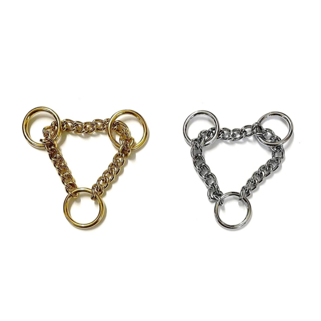 Half Check Chains For Dog Collars In Solid Brass or Chrome Plated In Various Sizes