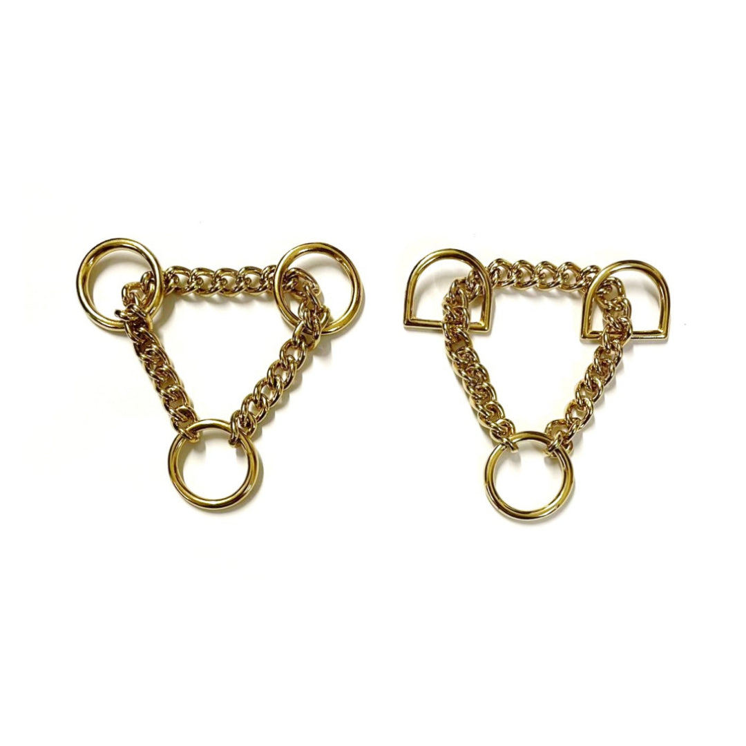 Half Check Chains For Dog Collars In Solid Brass or Chrome Plated In Various Sizes