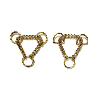 Half Check Chains For Dog Collars In Solid Brass or Chrome Plated In Various Sizes