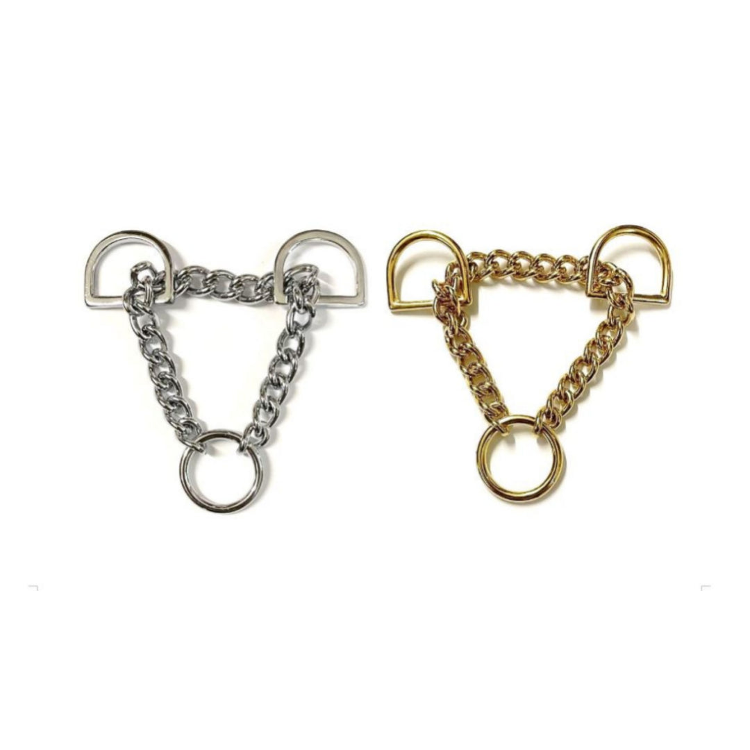 Half Check Chains For Dog Collars In Solid Brass or Chrome Plated In Various Sizes