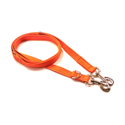 Police Style Dog Training Leads Double Ended Obedience Leash Multi-Functional 25mm Cushion Webbing
