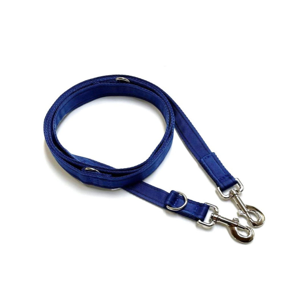 Police Style Dog Training Leads Double Ended Obedience Leash Multi-Functional 20mm Cushion Webbing