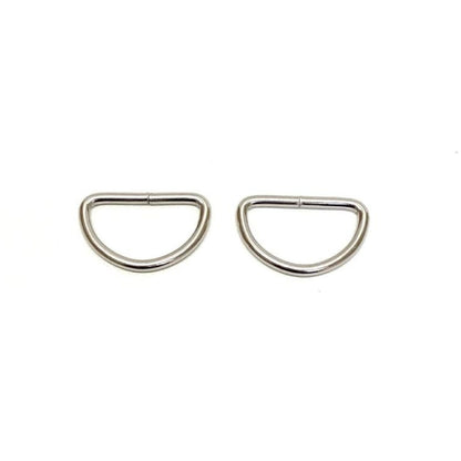 38mm Welded D-Rings 3mm Thick Nickel Plated For Bags Straps Dog Leads Crafts x10 x25 x50 x100