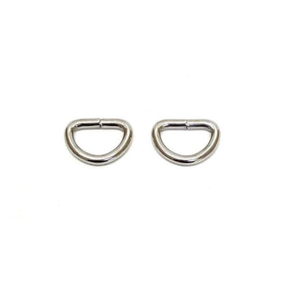 20mm Welded D-Rings 4mm Thick Nickel Plated For Bags Straps Dog Leads Crafts