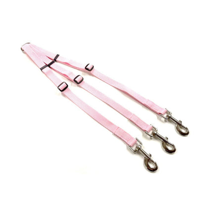 20mm Adjustable 3 Way Coupler Splitter Dog Leads Leash Strong Durable Webbing In 18 Various Colours
