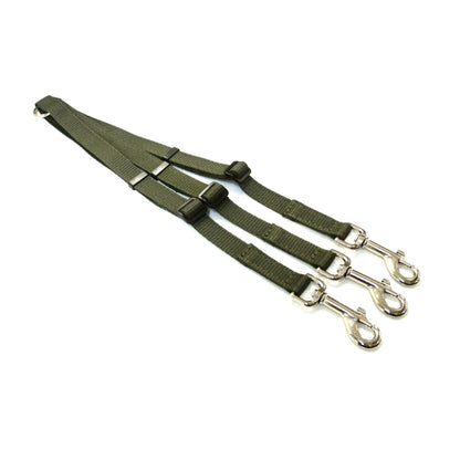 20mm Adjustable 3 Way Coupler Splitter Dog Leads Leash Strong Durable Webbing In 18 Various Colours