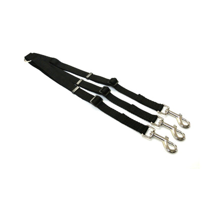 20mm Adjustable 3 Way Coupler Splitter Dog Leads Leash Strong Durable Webbing In 18 Various Colours